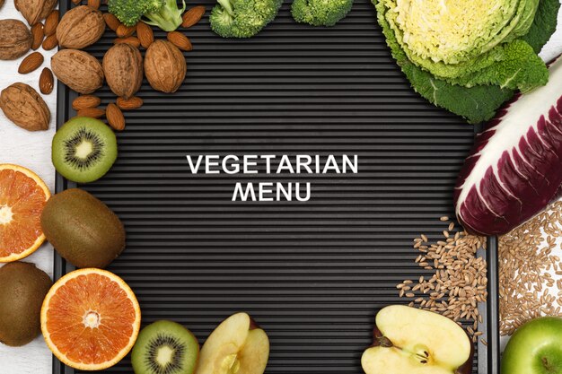 Foto menu vegetariano