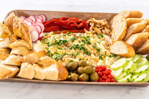 Vegetarian party butter board