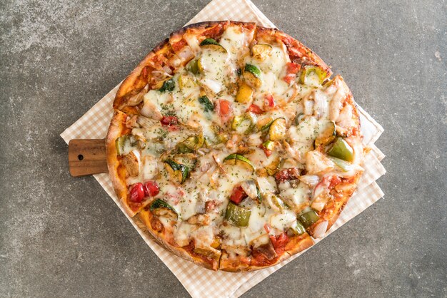 vegetarian pizza on table