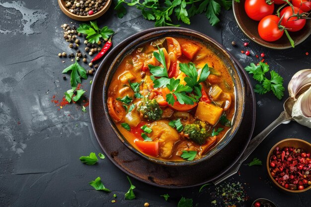 vegetarian stew in a bowl