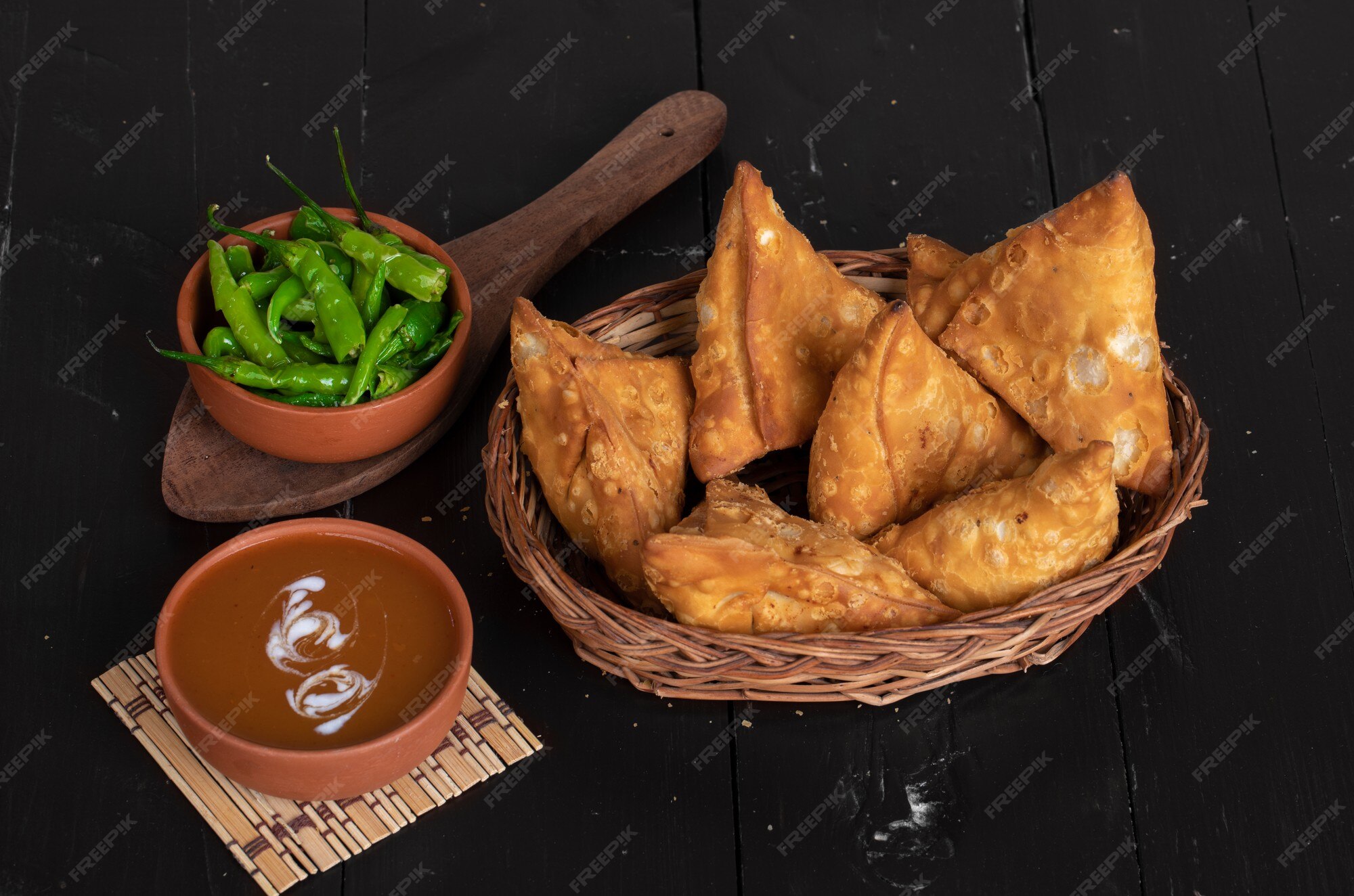 Premium Photo | Vegetarian traditional street food of India