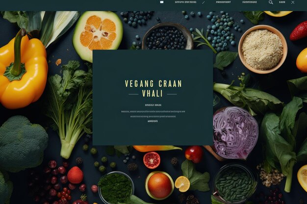 Photo vegetarian or vegan meals showcasing a balance food and vegetables generative ai