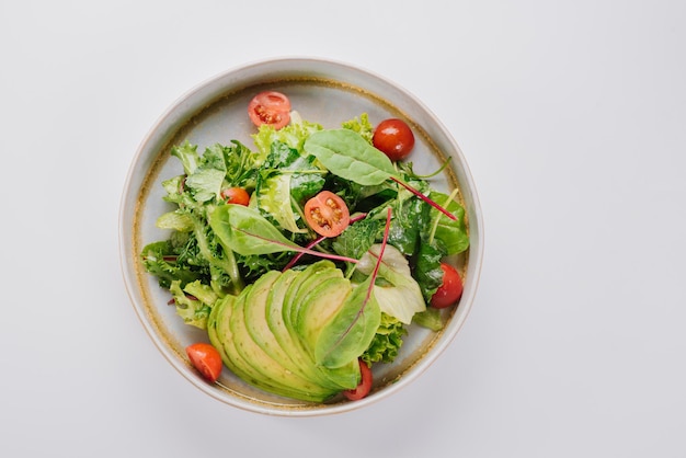 Vegetarische schotel met groenten Groenen salade gezond eten