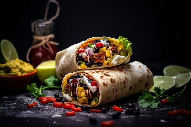 Vegetarische Taco Wraps voor de lunch