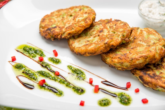 Veggie burger with spinach and vegetables