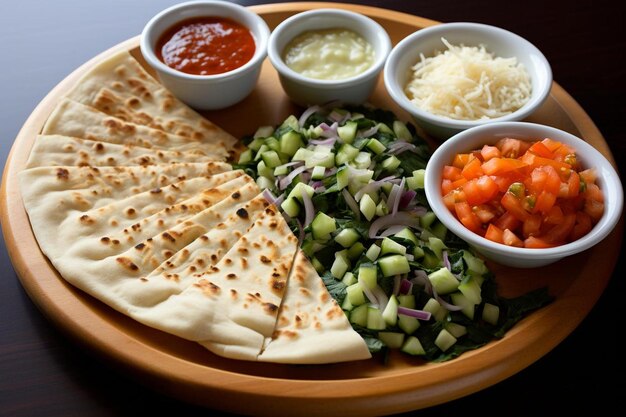 Veggie Lovers Flatbread Pizza Combo Platter