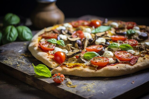 Photo veggie lovers pizza