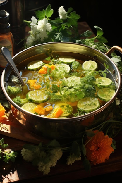 Foto zuppa di verdure