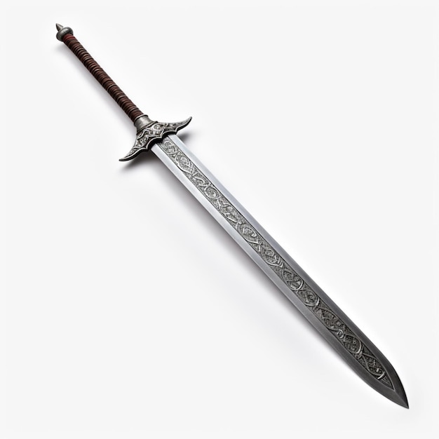 Photo vehement sword with white background high quality u