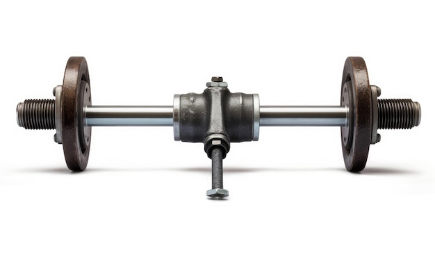 Vehicle Axle Component On White Background