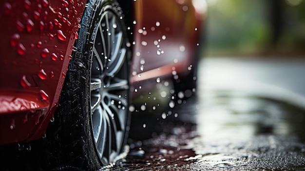 Vehicle brushes working in the rain