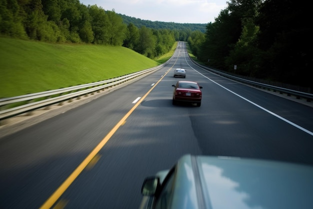 写真 一方通行の道路を逆走する車両