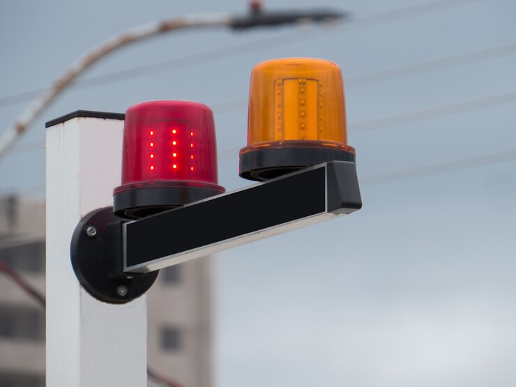 https://img.freepik.com/premium-photo/vehicle-exit-warning-signs-with-red-yellow-light_146714-809.jpg?w=740