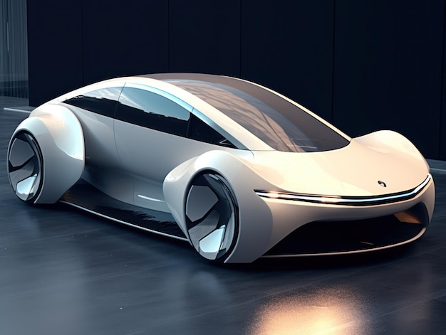 Vehicle of the future Mini mobility electric transport Automotive innovation technology concept