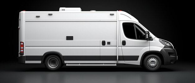 Vehicle Hospital ambulance car mock up background