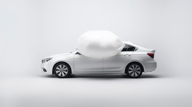 Vehicles Airbags with white background