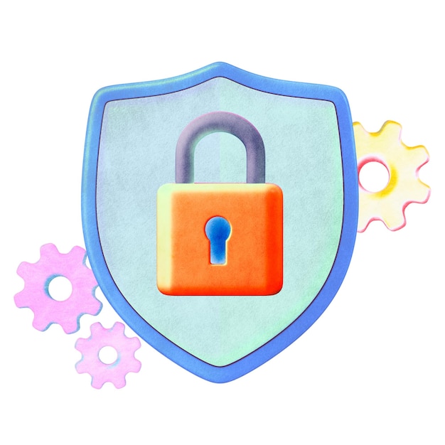 Veilige internettoegang png sticker remix transparante achtergrond