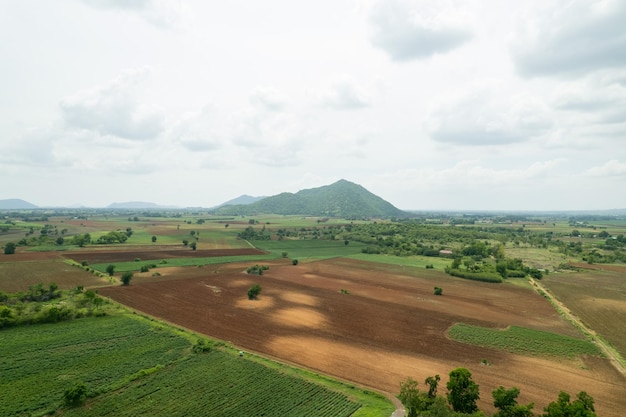 Veld achtergrond bovenaanzicht landschap natuur