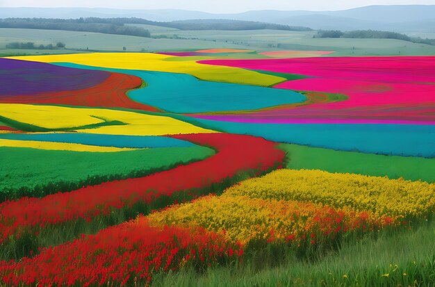 Foto veld van kleuren