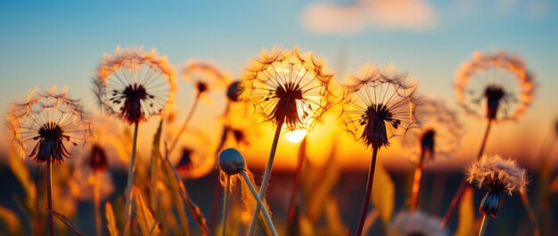 Foto veld van paardebloemen