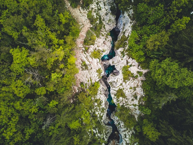 Velika Korita of Grote kloof van de Soca-rivier Bovec Slovenië Grote rivier Soca-kloof in nationaal park TriglavxDxA