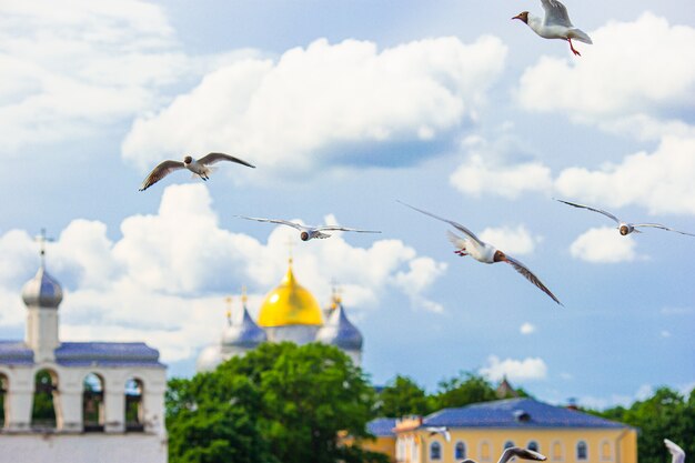 Veliky Novgorod, Russia. Novgorod Kremlin at Volkhov River