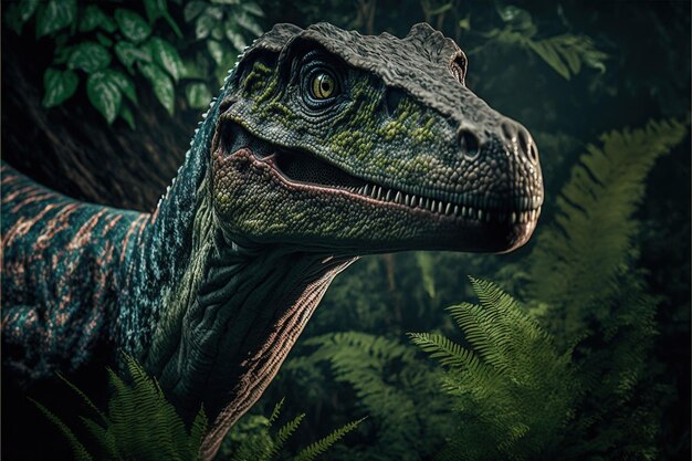 Velociraptor dinosaurus oude carnivoor dinosaurus uitgestorven dier generatieve AI