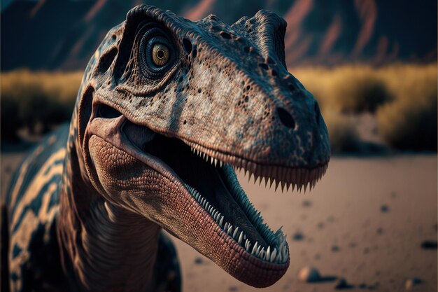 Velociraptor dinosaurus oude carnivoor dinosaurus uitgestorven dier generatieve AI