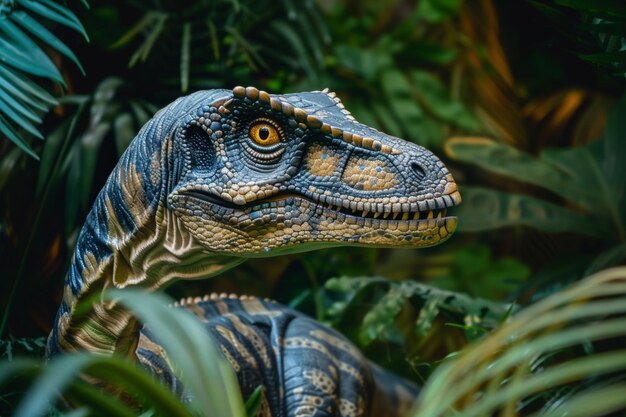 Velociraptor in de jungle