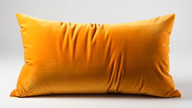 Velvet pillow isolated on white