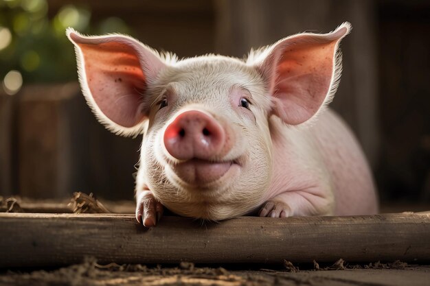 Velvety Whiskers amp Twinkling Eyes A Piglet's Warm Embrace