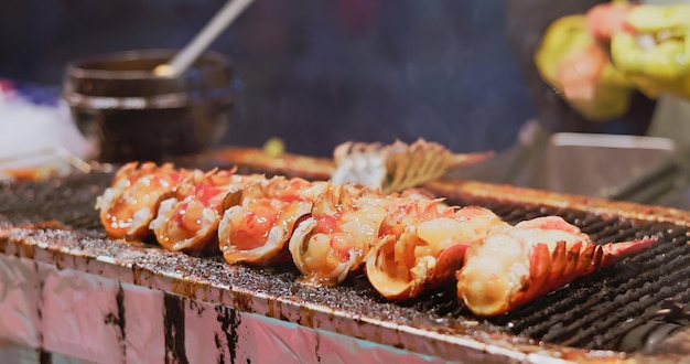 Vendor cooking lobster