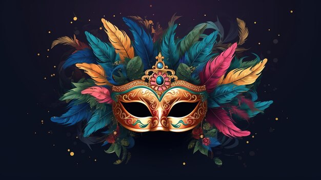 Venetiaans carnavalmasker Generatief ai