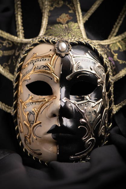 A  Venetian carnival mask close up. Symbol of Venice Carnival