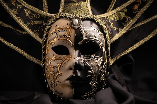 A  Venetian carnival mask close up. Symbol of Venice Carnival