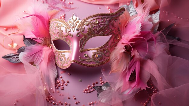 venetian carnival mask close up