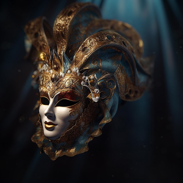 venetian carnival mask and clothing