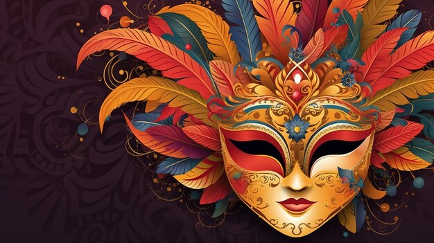 Venetian carnival mask Generative ai