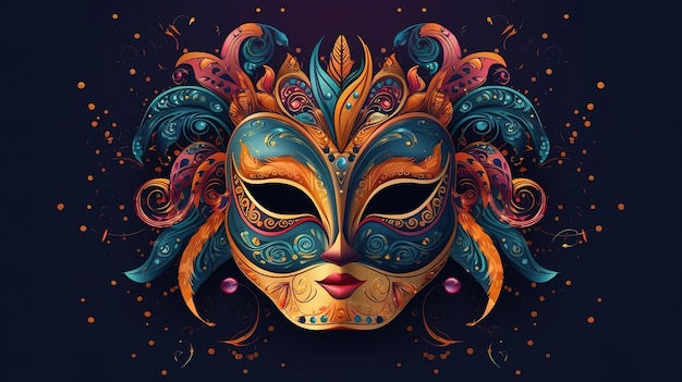 Venetian carnival mask Generative ai