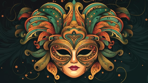 Venetian carnival mask Generative ai