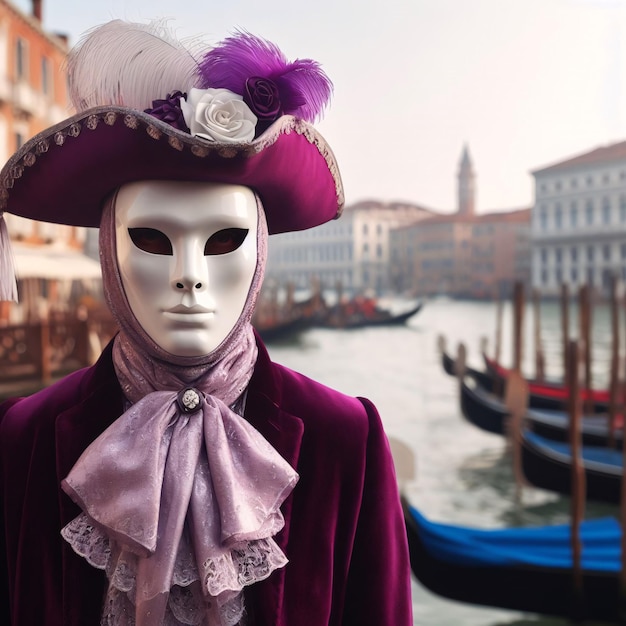 Venetian Carnival Mask Illustration