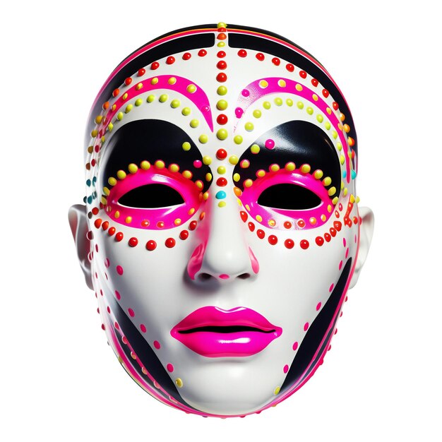 Венецианская карнавальная маска на белом фоне
