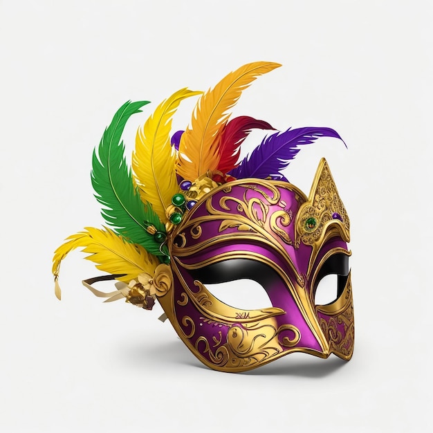 Venetian carnival mask isolated on white