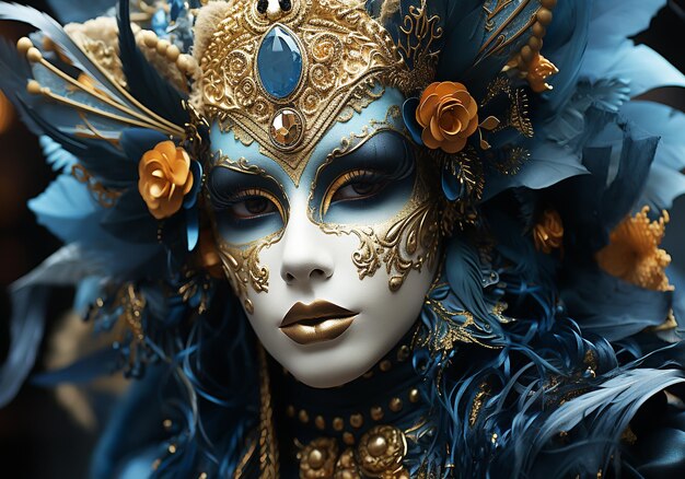 Venetian carnival mask Tradition and glamour AI generated