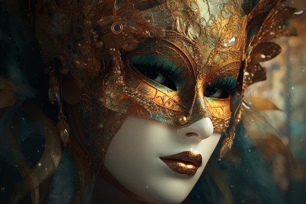 Venetian mask fashion Generate Ai