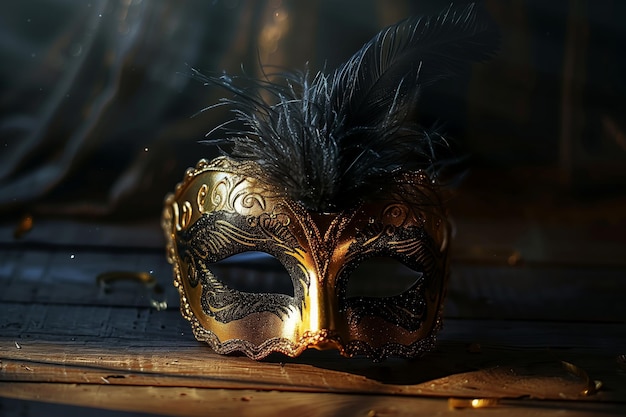 The Venetian mask with feather