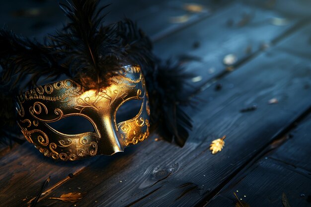 The Venetian mask with feather