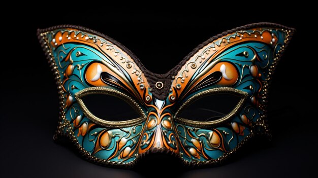 Venetië Carnaval vlindermasker op zwarte achtergrond