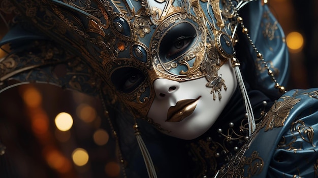 Venetië prachtige carnaval maskers en outfits