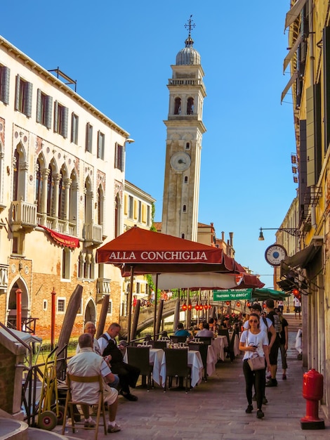 Venetië Vallende campanile in Venetië